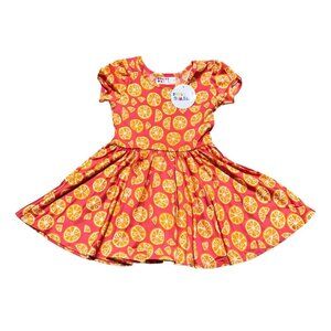 Dot Dot Smile Baby Girl Size 12/24M Orange Slice Cap Sleeve‎ Twirl Dress NWT